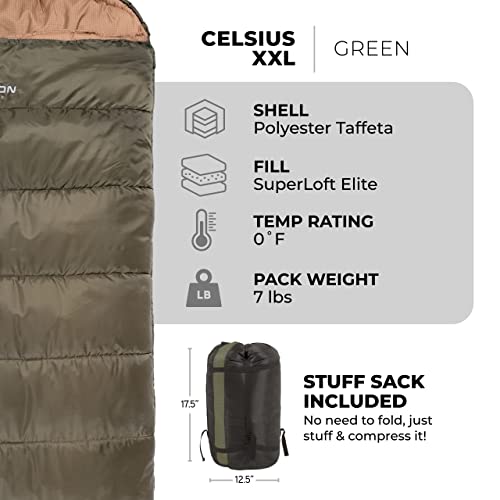 TETON Sports Celsius XXL Sleeping Bag; Great for Family Camping - TETON Sports Celsius XXL Sleeping Bag; Great for Family Camping - Travelking