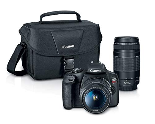 Canon EOS Rebel T7 DSLR Camera|2 Lens Kit with EF18-55mm + EF 75-300mm Lens, Black - Canon EOS Rebel T7 DSLR Camera|2 Lens Kit with EF18-55mm + EF 75-300mm Lens, Black - Travelking