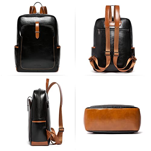 BOSTANTEN Leather Laptop Backpack for Women,15.6 inch Computer - BOSTANTEN Leather Laptop Backpack for Women,15.6 inch Computer - Travelking