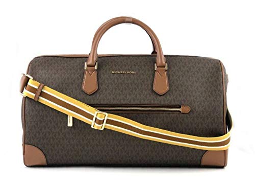 Michael Kors Travel Large Duffle Bag - Signature PVC Brown - Michael Kors Travel Large Duffle Bag - Signature PVC Brown - Travelking
