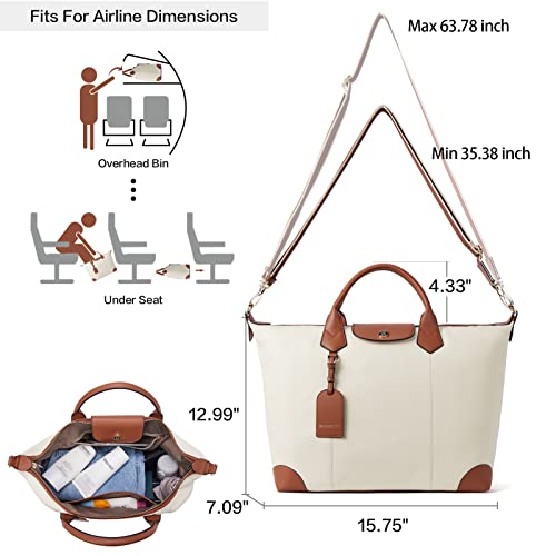 BOSTANTEN Weekender Bags for women Large Duffel Leather Travel Tote - BOSTANTEN Weekender Bags for women Large Duffel Leather Travel Tote - Travelking