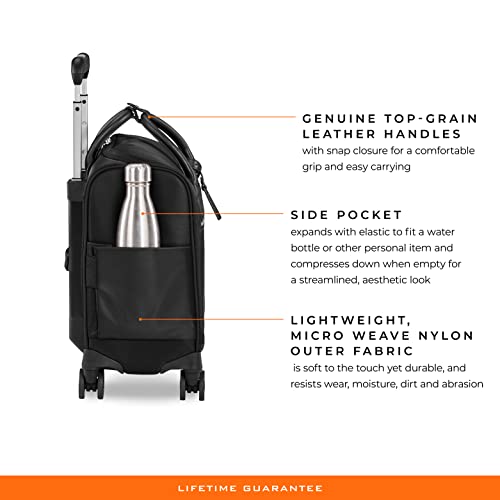 Briggs & Riley Rhapsody Softside Underseat Carry On Cabin Spinner, Black - Briggs & Riley Rhapsody Softside Underseat Carry On Cabin Spinner, Black - Travelking