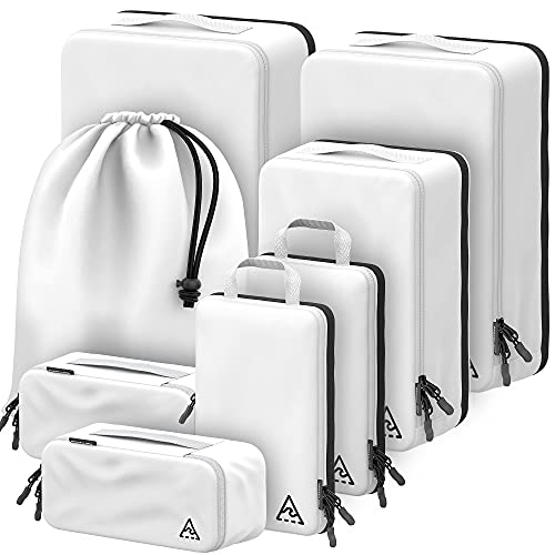 8 Piece Deluxe Set Compression Packing Cubes for Travel - 8 Piece Deluxe Set Compression Packing Cubes for Travel - Travelking