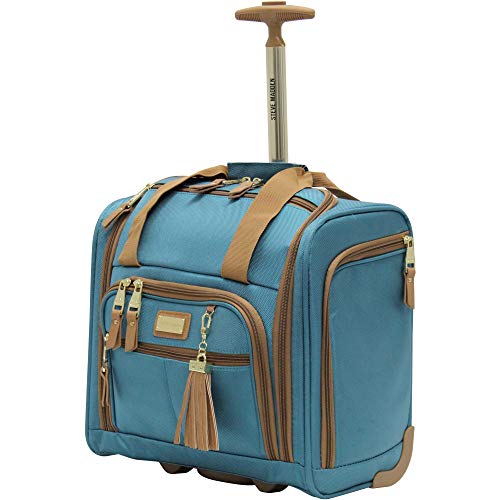 Steve Madden Harlo Teal Blue Underseat Carry-On - Lightweight, Multi-Compartment Design - Steve Madden Harlo Teal Blue Underseat Carry-On - Lightweight, Multi-Compartment Design - Travelking