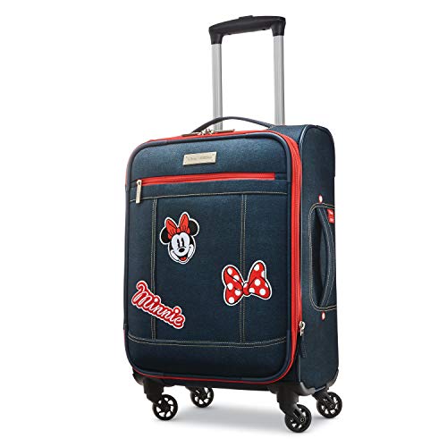 American Tourister Disney Softside Luggage with Spinner Wheels, Minnie Mouse Denim - American Tourister Disney Softside Luggage with Spinner Wheels, Minnie Mouse Denim - Travelking