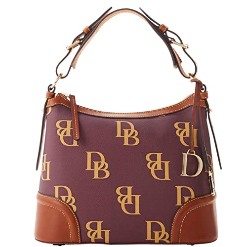 Dooney & Bourke Monogram Hobo Shoulder Handbag (Wine) - Dooney & Bourke Monogram Hobo Shoulder Handbag (Wine) - Travelking