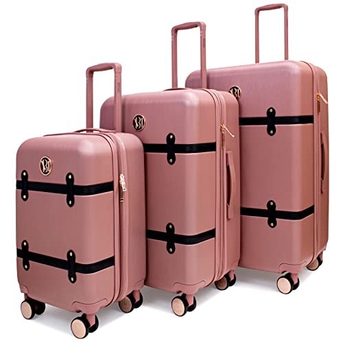 Badgley Mischka Grace Expandable 3 PC. Luggage Set - Badgley Mischka Grace Expandable 3 PC. Luggage Set - Travelking