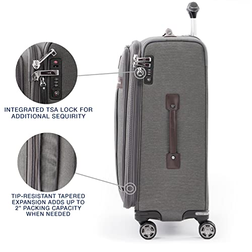 Travelpro Platinum Elite Softside Expandable Luggage, 8 Wheel - Travelpro Platinum Elite Softside Expandable Luggage, 8 Wheel - Travelking