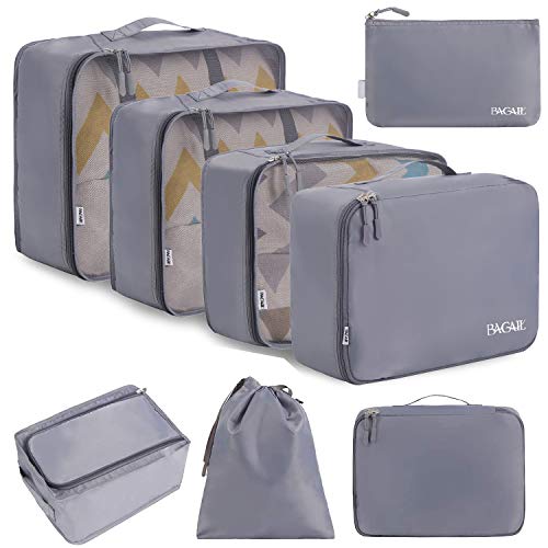 BAGAIL 8 Set Packing Cubes, Lightweight Travel Luggage Organizers - BAGAIL 8 Set Packing Cubes, Lightweight Travel Luggage Organizers - Travelking