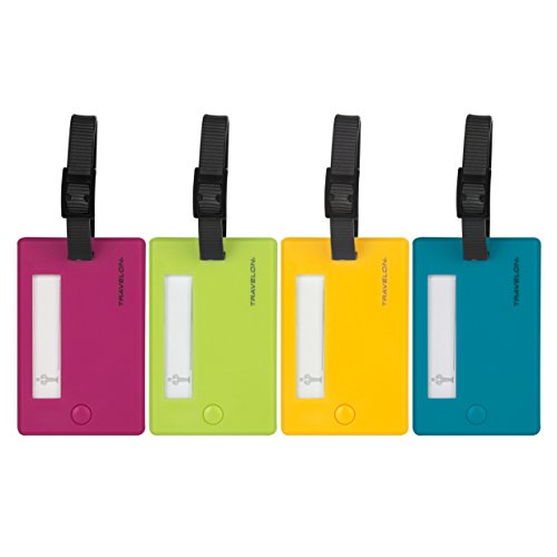 Travelon Set of 4 Assorted Color Luggage Tags, One Size - Travelon Set of 4 Assorted Color Luggage Tags, One Size - Travelking