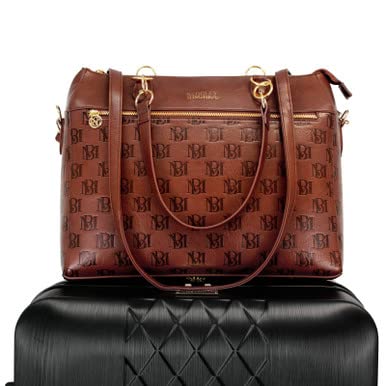 Badgley Mischka Madalyn Vegan Leather Travel Tote Weekender Bag - Badgley Mischka Madalyn Vegan Leather Travel Tote Weekender Bag - Travelking
