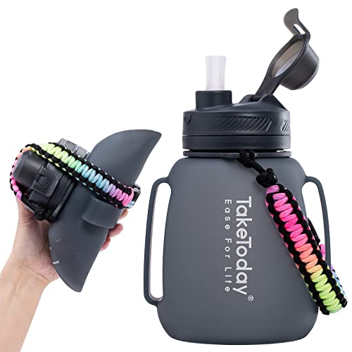 TakeToday Collapsible Water Bottles 40 OZ with Straw - TakeToday Collapsible Water Bottles 40 OZ with Straw - Travelking