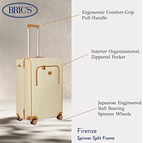 Bric's USA Luggage Model: FIRENZE |Size: Spinner 27" Split Frame | CREAM
