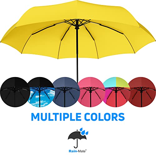 Rain-Mate Compact Travel Umbrella - Auto Open and Close - Yellow - Rain-Mate Compact Travel Umbrella - Auto Open and Close - Yellow - Travelking