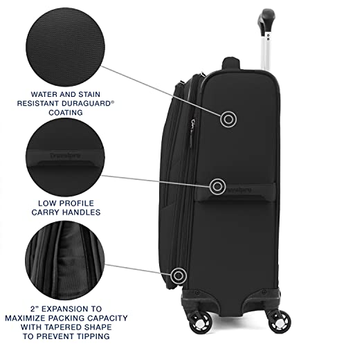 Travelpro Maxlite 5 Softside Expandable Spinner Wheel Luggage, Black - Travelpro Maxlite 5 Softside Expandable Spinner Wheel Luggage, Black - Travelking