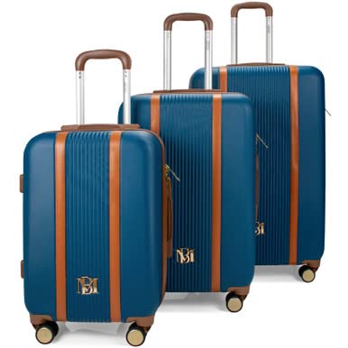 Badgley Mischka Mia 3 Piece Expandable Retro Luggage Set - Badgley Mischka Mia 3 Piece Expandable Retro Luggage Set - Travelking