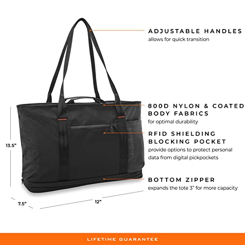 Briggs & Riley ZDX Extra Large Tote, Black - Briggs & Riley ZDX Extra Large Tote, Black - Travelking