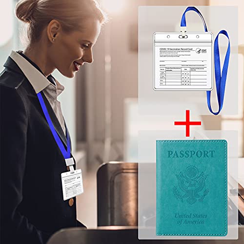 TIGARI Teal Passport and Vaccine Card Holder - Secure Travel Essentials - TIGARI Teal Passport and Vaccine Card Holder - Secure Travel Essentials - Travelking