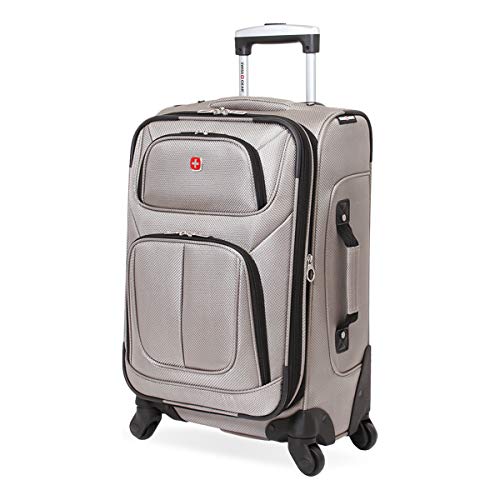 SwissGear Sion Softside Expandable Roller Luggage, Pewter, Carry-On 21-Inch - SwissGear Sion Softside Expandable Roller Luggage, Pewter, Carry-On 21-Inch - Travelking