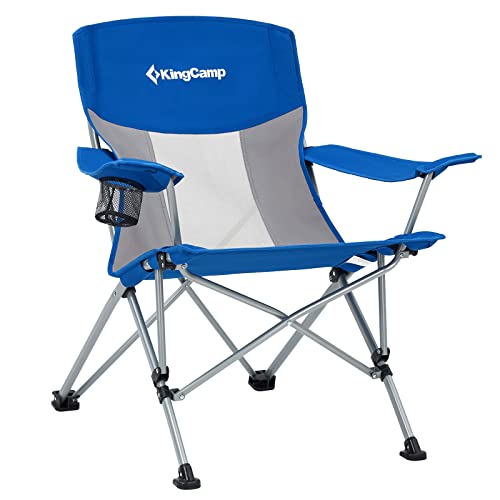 KingCamp KC2106 USVC2 Camp Chair, Standard, Blue/Grey 1 Pack - KingCamp KC2106 USVC2 Camp Chair, Standard, Blue/Grey 1 Pack - Travelking