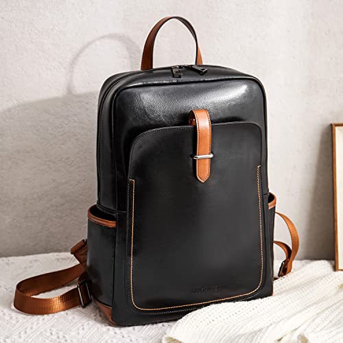 BOSTANTEN Leather Laptop Backpack for Women,15.6 inch Computer - BOSTANTEN Leather Laptop Backpack for Women,15.6 inch Computer - Travelking