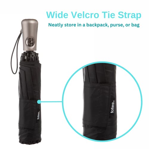 Totes InBrella Reverse Closing Folding Umbrella – Inverted Closure - Totes InBrella Reverse Closing Folding Umbrella – Inverted Closure - Travelking