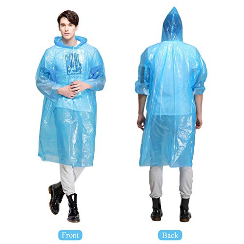 Rain Ponchos for Kids and Adults, Disposable Emergency Rain Ponchos - Rain Ponchos for Kids and Adults, Disposable Emergency Rain Ponchos - Travelking