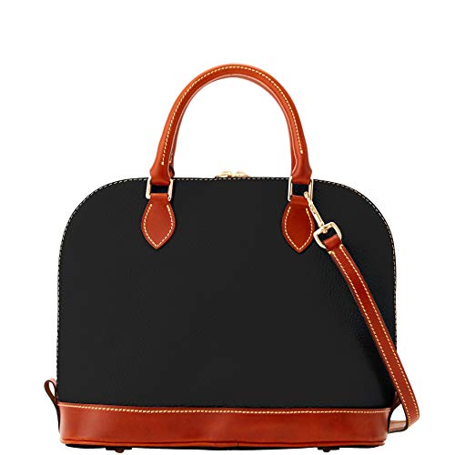 Dooney & Bourke Zip Zip Satchel Pebble Grain Leather Shoulder Bag Purse Handbag (Black) - Dooney & Bourke Zip Zip Satchel Pebble Grain Leather Shoulder Bag Purse Handbag (Black) - Travelking