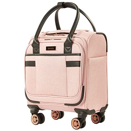 Kensie Women's Hudson Softside 3-Piece Spinner Luggage Set, Rose - Kensie Women's Hudson Softside 3-Piece Spinner Luggage Set, Rose - Travelking