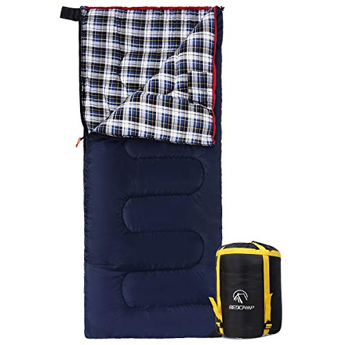 REDCAMP Outdoors Cotton Flannel Sleeping bag for Camping - REDCAMP Outdoors Cotton Flannel Sleeping bag for Camping - Travelking