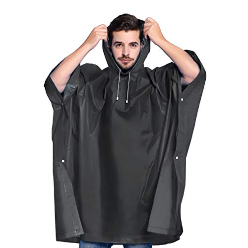 Rain Ponchos for women and men (2 Pack) - Black - Rain Ponchos for women and men (2 Pack) - Black - Travelking