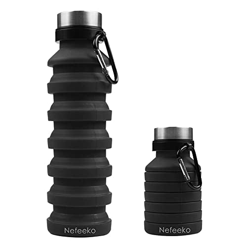 Nefeeko Collapsible Water Bottle, Reuseable BPA Free Silicone - Nefeeko Collapsible Water Bottle, Reuseable BPA Free Silicone - Travelking