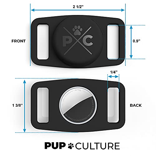 Pup Culture Airtag Dog Collar Holder, Protective Airtag Case for Dog Collar - Pup Culture Airtag Dog Collar Holder, Protective Airtag Case for Dog Collar - Travelking