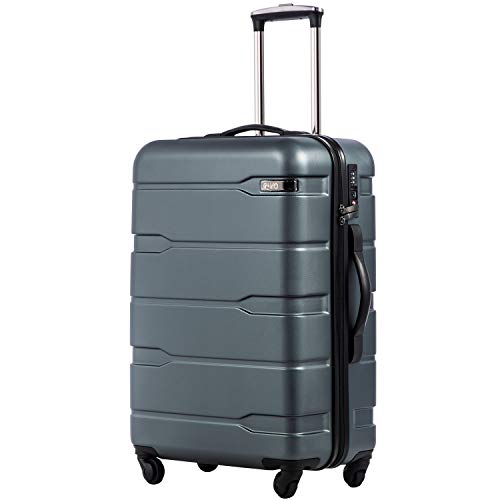 Coolife 1 Piece Luggage Expandable PC+ABS - TSA lock - Teal - Coolife 1 Piece Luggage Expandable PC+ABS - TSA lock - Teal - Travelking