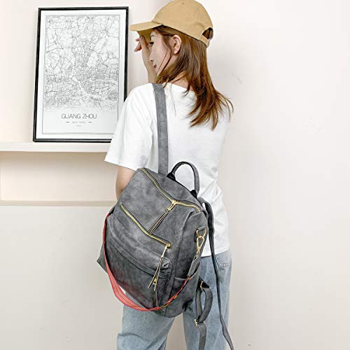 Women's Grey Fashion Backpack, Handbag and Shoulder Bag - Women's Grey Fashion Backpack, Handbag and Shoulder Bag - Travelking