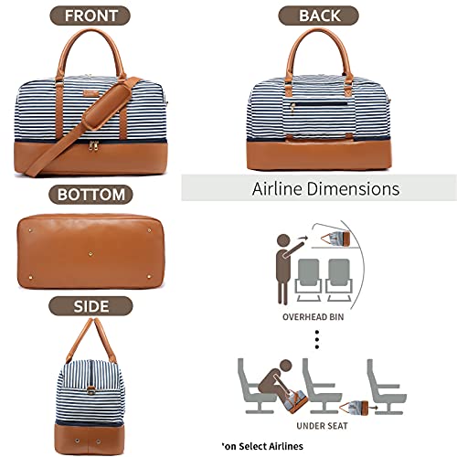 Canvas Weekender Duffel Bag, With Shoe Compartment, Toiletry Bag - Canvas Weekender Duffel Bag, With Shoe Compartment, Toiletry Bag - Travelking