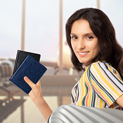 Unaone 2 Pack Passport Holder with Vaccine Card Slot, PU Leather - Unaone 2 Pack Passport Holder with Vaccine Card Slot, PU Leather - Travelking