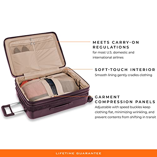 Briggs & Riley Sympatico Hardside Medium Spinner Luggage, Plum - Briggs & Riley Sympatico Hardside Medium Spinner Luggage, Plum - Travelking