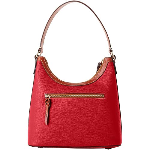 Dooney & Bourke Pebbled Leather Hobo Shoulder Bag (Red) - Dooney & Bourke Pebbled Leather Hobo Shoulder Bag (Red) - Travelking