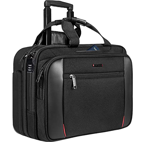 EMPSIGN Rolling Laptop Bag, 17.3 inch Computer Bag for Men-Black - EMPSIGN Rolling Laptop Bag, 17.3 inch Computer Bag for Men-Black - Travelking