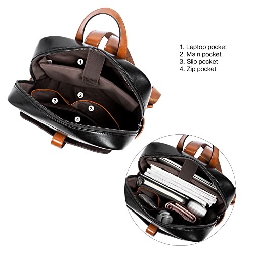 BOSTANTEN Leather Laptop Backpack for Women,15.6 inch Computer - BOSTANTEN Leather Laptop Backpack for Women,15.6 inch Computer - Travelking