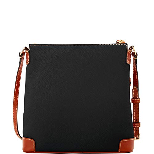 Dooney & Bourke Pebble Leather Crossbody Black W/Tan Trim One Size - Dooney & Bourke Pebble Leather Crossbody Black W/Tan Trim One Size - Travelking