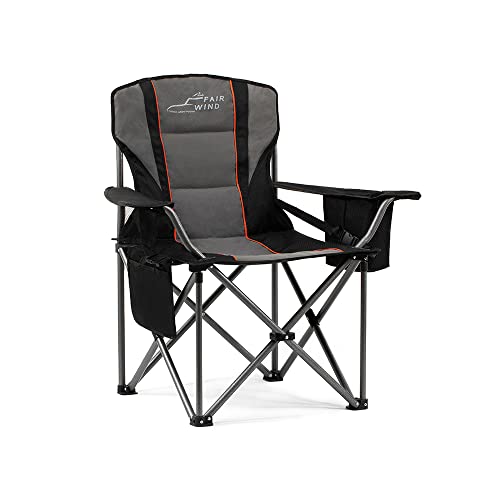 FAIR WIND Oversized Fully Padded Camping Chair with Lumbar Support - FAIR WIND Oversized Fully Padded Camping Chair with Lumbar Support - Travelking