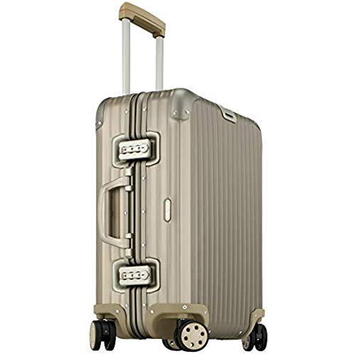 Rimowa Topas Titanium Carry on  Multiwheel 32L Suitcase - Champagne - Rimowa Topas Titanium Carry on  Multiwheel 32L Suitcase - Champagne - Travelking