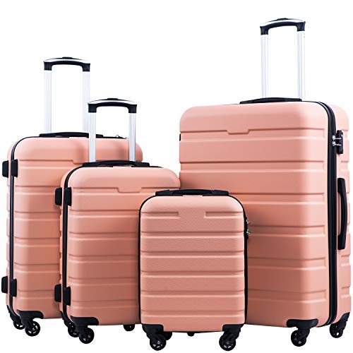 COOLIFE Luggage TSA Lock Family 4 Piece Set - Sakura Pink - COOLIFE Luggage TSA Lock Family 4 Piece Set - Sakura Pink - Travelking