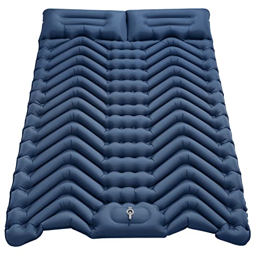VECUKTY Double Camping Sleeping Pad, Upgraded Foot Press Inflatable - VECUKTY Double Camping Sleeping Pad, Upgraded Foot Press Inflatable - Travelking