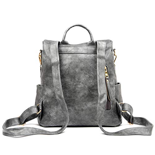 Women's Grey Fashion Backpack, Handbag and Shoulder Bag - Women's Grey Fashion Backpack, Handbag and Shoulder Bag - Travelking
