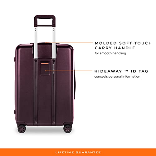 Briggs & Riley Sympatico Hardside Medium Spinner Luggage, Plum - Briggs & Riley Sympatico Hardside Medium Spinner Luggage, Plum - Travelking