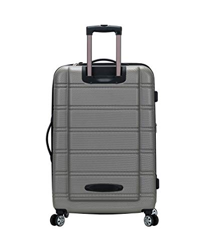 Rockland Melbourne Hardside Expandable Spinner Wheel Luggage, Silver, 3-Piece Set - Rockland Melbourne Hardside Expandable Spinner Wheel Luggage, Silver, 3-Piece Set - Travelking