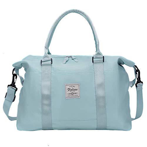 Light Blue Carry On Bag for Women with Wet Pocket, Travel, Leisure - Light Blue Carry On Bag for Women with Wet Pocket, Travel, Leisure - Travelking